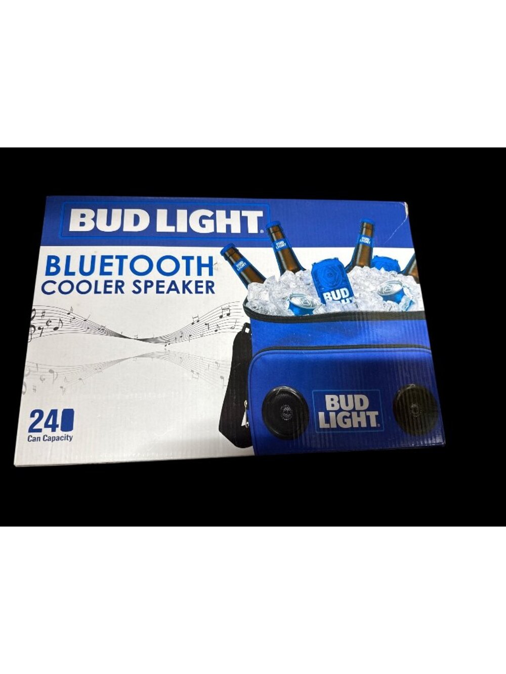 Bud Light Portable Soft Travel Cooler with Built in Bluetooth Speaker New in Box